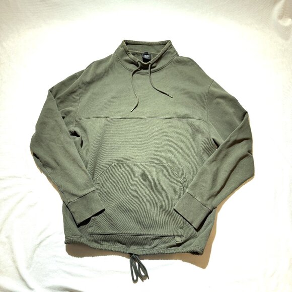 OAKLEY Pullover Sweatshirt Large Olive Green Baggy 100% Cotton - Picture 2 of 11